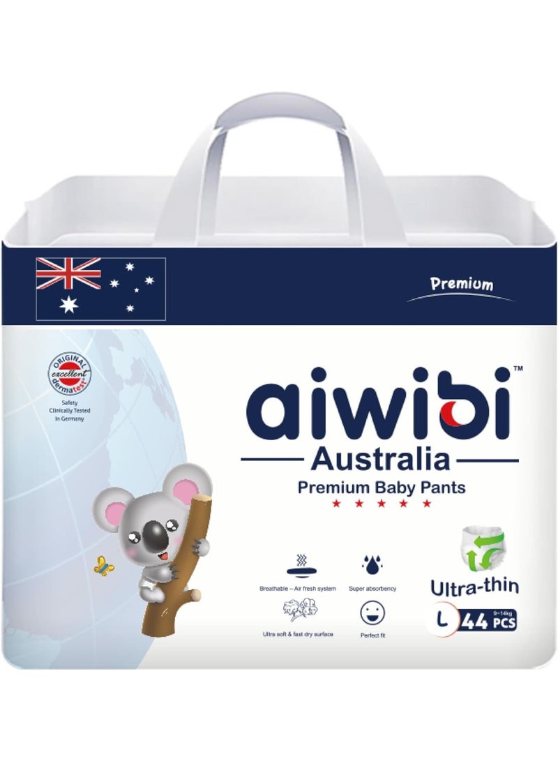 aiwibi Royal Care Ultra-Thin Baby Pants, Super Soft, High Absorption, 360° Fit (Large, Pack of 2) - Image 2